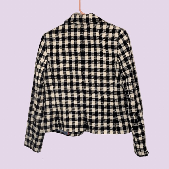 Tommy Hilfiger Size 2 Professional Checkered Black and White Suit Blazer - Picture 3 of 4
